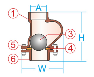 drawing ball check valves